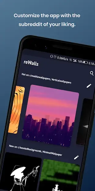 reWalls : Wallpapers from Reddit screenshot 1