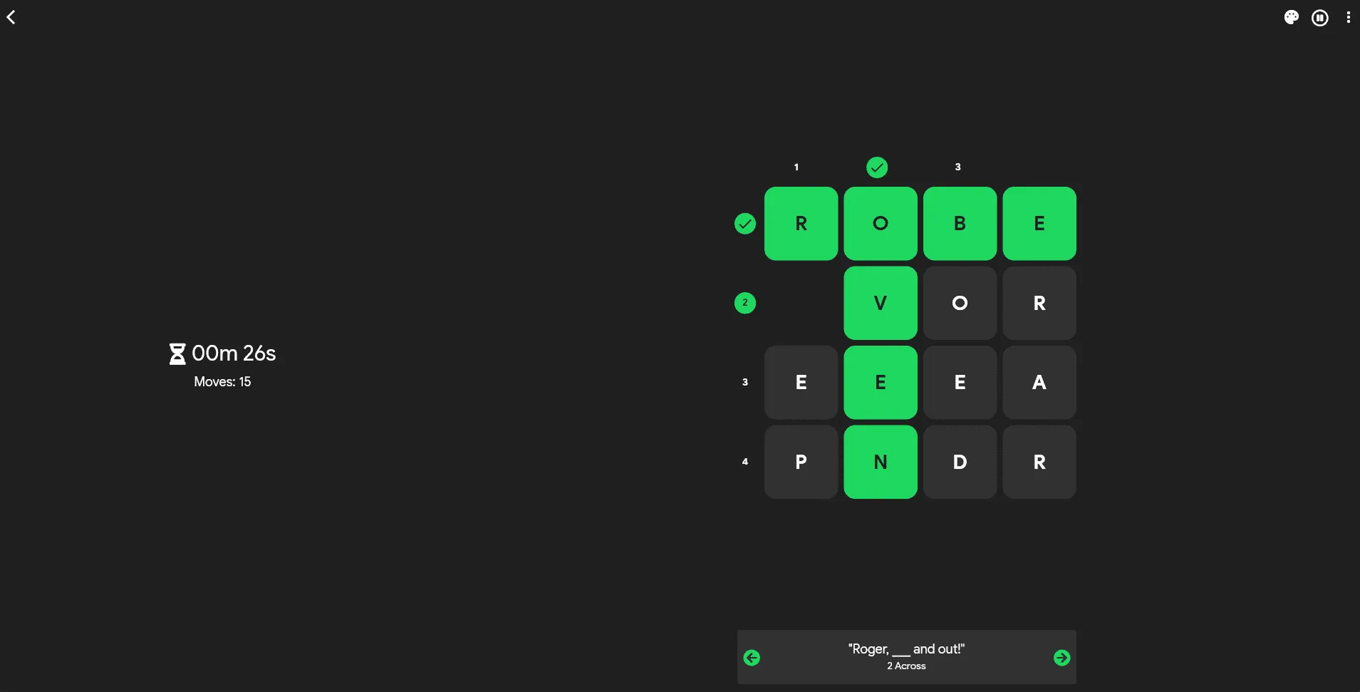 Sliding Crossword screenshot 3
